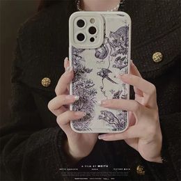 Fashion Phonecases For iPhone14 14Plus 14Pro 14ProMax Designer Brand Luxury Phone Cases Classic Letter H Forest Printed iPhone Cover