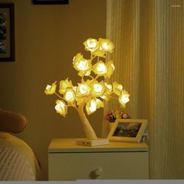 Night Lights Rose Tree USB Nightlight Bedside Romantic Atmosphere Light Valentine's Day Advertisement Decorative Christmas Gift LED