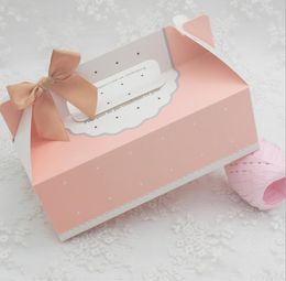 Gift Wrap Creative Candy Packaging Carton Simple Contrast Color Bow European-Style Wedding Party Small Box