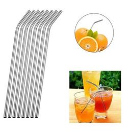 Durable Stainless Steel Straight Drinking Straw Straws Metal Bar Family kitchen Diameter 215x6mm 1000pcs DAP509
