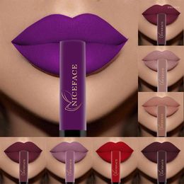 Lip Gloss 24 Colors Velvet Matte Nude Liquid Lipsticks Waterproof Brown Red Long Lasting Nonstick Cup Tint Makeup Cosmetic