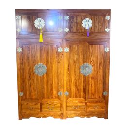 Family Bedroom Furniture solid wood wardrobe Chinese style on Sale