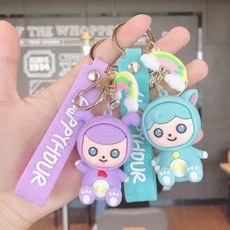 Keychains Cute little girl cute baby doll key cartoon car small gift for girlfriends