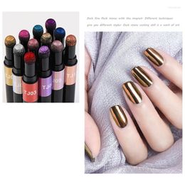 Nail Glitter Gel Air Cushion Magic Pen For Aurora Powder Holographic Effect Mirror Makeup UV Chrome