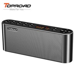 Portable Speakers TOPROAD HIFI Bluetooth Speaker Wireless Super Bass Dual Soundbar with Mic TF FM Radio USB Sound Box 221022