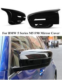 1 Set Car Carbon Fiber Side Mirror Cover Caps for BMW G30 G38 G32 G10 G12 Upgrade M5 F90 2016-2022 Rearview Wing Shell