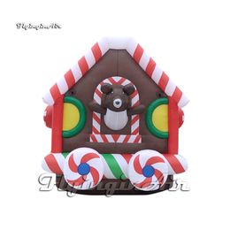 Outdoor Christmas Decorations Large Inflatable Train 4m Advertising Airblown Train Model Balloon For Promotion Event