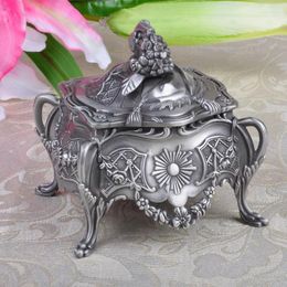 Jewelry Pouches Fashion Box Vintage Home Decoration Trinket Carrying Cases Metal Art Craft Casket Gift Package For Jewellery