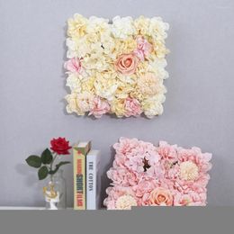 Decorative Flowers 38X38cmArtificial Rose Hydrange Flower Wall Panel Backdrop Shop Window Birthday Party Chirstmas Wedding Decor Customised