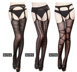 Sexy underwear lace transparent sling net socks black sex appeal avoid to take off even waist fishnet stockings slip proof garter belt Europe and America A2