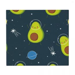 Table Mats Dish Drying Mat Drain Pad Avocado In Space Cartoon Water Philtre Kitchen Heat Resistant Protection