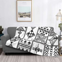 Blankets Kabyle Amazigh Motif Graphic Blanket Soft Fleece Warm Flannel Geometry Ethnic Berber Throw For Sofa Bed Bedspread