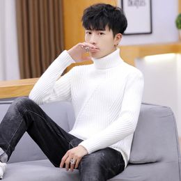 Men's Sweaters 2022 Winter High Neck Thick Warm Sweater Men Turtleneck Brand Mens Slim Fit Pullover Knitwear Male Clothes