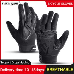 Cycling Gloves Long Finger Non-Slip Shock-Absorbing Spring And Summer Men'S Breathab Sunscreen Touch Screen Riding L221024