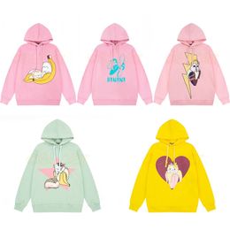 Designer Men Womens Hoodies Fashion Couples Cartoon Letter Print Sweatshirts Mens High Street Hip Hop Hooded Hoodies Asian Size XS-L