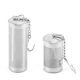 Tea Ball Strainers Stainless Steel Mesh Philtres Infuser With Chain Hook Teakettle Locking Tea Philtre Infuser Strainer LX5213