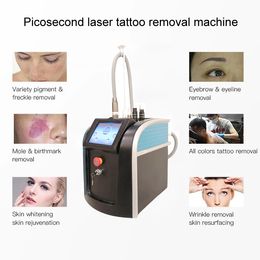 Portable Picosecond Laser Machine Salon Nd Yag Lasers Carbon Peeling Pico 755nm 532nm 1064nm Tattoo Pigment Removal For Skin Whitening Acne Traetment