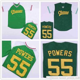 Mens Kenny Powers Eastbound and Down Mexican Charros Baseball Jersey Green Eastbound Down Kenny Powers #55 Cheap Stitched Jerseys Shirts