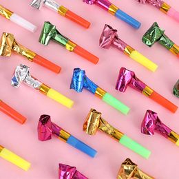 100Pcs/Lot Kids Fun Toy Colourful Whistles Kids Children Blowing Dragon Blowout Baby Birthday Gifts Toys