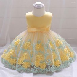 Girl Dresses Baby Girls Dress Born Flower Embroidery Princess For First 1st Year Birthday Party Carnival Costume