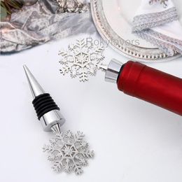 20PCS Snowflake Bottle Stopper Wedding Party Favours Christmas Gifts Wine Stopper Supplies Kitchen Tool Table Decors