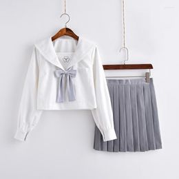 Clothing Sets Japanese Lucky Grass Sailor Suit For Female College Class Soft Girls JK Uniform Skirt Students Long Sleeve NN-S8B