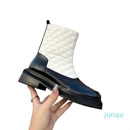 2023 New Designer Laureate Women Boots Brand Boot Winter Genuine Leather Coarse High Heel Shoes Luxury Desert Chunky Heeled Booties 85