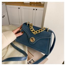 Evening Bags Fashion Leather Small Messenger Bag For Women 2022 Designer Vintage Ladies Handbag Chain Summer Shoulder Crossbody Sac