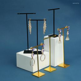 Jewellery Pouches Earring Rack For Earrings Ewelry Display Stand Show Shelf Women Organiser Gold Silver Colour T-Bar Ear Stud