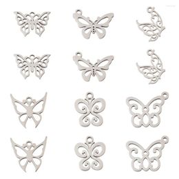 Pendant Necklaces Kissitty 36Pcs Butterfly Shape Stainless Steel Pendants Laser Cut Charms For Bracelet Earring Necklace Jewelry Making Gift