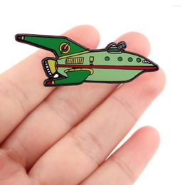 Brooches DZ1218 Anime Planet Express Ship Creativity Hard Enamel Pin Badge Backpack Collar Lapel Jewellery Friends Birthday Gifts