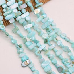 Beads Natural Shell Blue Irregular Rectangular Boutique Loose Spaced Making DIY Fashion Charm Necklace Bracelet Jewellery