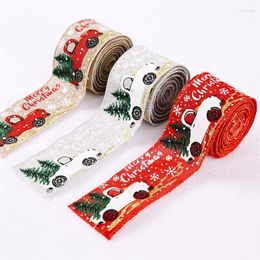 Party Decoration 5M Christmas Ribbon Xmas Tree Ornament Gift Packaging DIY Straps Decorative Bow Cloth