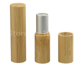 20pcs 12.1mm Natural Bamboo Lipstick Tube DIY Empty Lip Balm Cosmetic Packaging Container