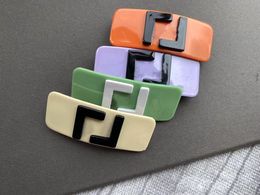 New Hair Clips Charm Luxury geometric letter leather hairpin Womens yoga hairpin Suitable for girls Casual Jewellery Party Christmas gift Multi Colour option
