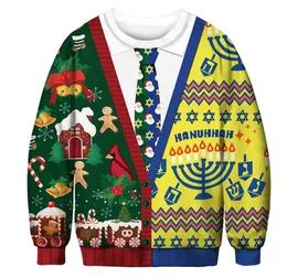 Men Hoodies & Sweatshirts Autumn/winter New 3D Print Christmas Hoodie European and American Loose Pullover Sweater 004