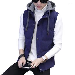 Men's Down Winter Thicken Hooded Sleeveless Boys Clothing Slim High Quality Large Size XXXXL Men Parka Casual Zipper Warm Male Parkas