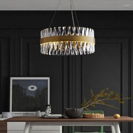 Chandeliers Modern Dimmable Round LED Lights Ceiling Hanging Lamps Black Home Gold Remote Control For Living Room Lustres