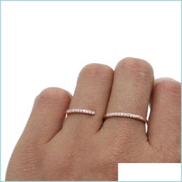 Wedding Rings Wedding Rings Arrival Letter S Paved Cz Ring For Girls Elegant Thin Rose Gold Two Finger Open Size Adjust In High Quali Dht43