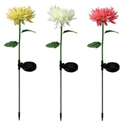 Garden Land Lamp Light Chrysanthemum Solar Outdoor Simulation Flower Lawn Plug-in