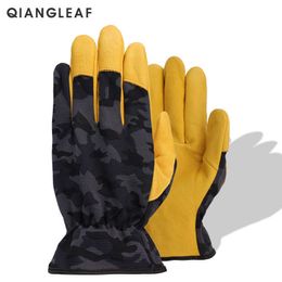 Cycling Gloves QIANGAF Hot Product Cowhide ather Working Safety Gardening Mechanic Work 9530MC L221024