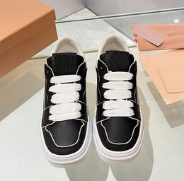Miui White Small Women Shoes New Thick Soles Laces Fashion Casual Patchwork High-new Sports Ladies Holiday Girls Female Thick-soles Platform Cake Shoes N5gc