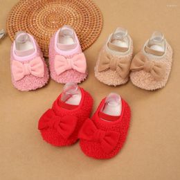 First Walkers Baby Baptism Shoes And Headband Set Bowknot Mary Jane Flats Lace Hairband For Girls