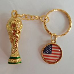 Keychains Lanyards Qatar Top 32 Football Souvenirs Mini Flag Backpack Accessories Special Gift 221024