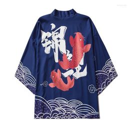 Ethnic Clothing Spring Couple Women Men Japanese Printed Kimono Clothes Yukata Male Samurai Costume Haori Obi Beach Cardigan Streetwear