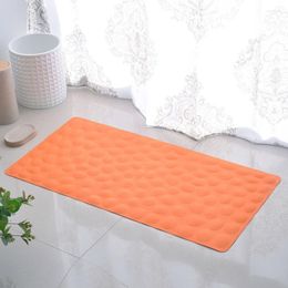 Bath Mats Rubber Bathroom Mat Waterproof Non-Slip Rectangle Solid Colour Bathtub Floor Cover Household Tapis De Bain