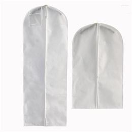 Clothing Storage & Wardrobe White / Black Garment Bags For And Travel 39/63 INCH Dust-Proof Protector Suit Cover Jacket Shirt Coat Dress Pri