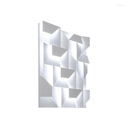 Wall Lamps Northern Europe Modern Simple Light Fixture Square Painted Metal Body Foyer Study Bedroom Stair Case Led Lustre Decor