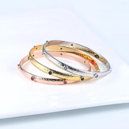 Bangle Bangles For Women Korean Style Gold Colour Charming Women's Bracelets Fashion Jewellery Wholesale Friends Gift Lady DWB031M