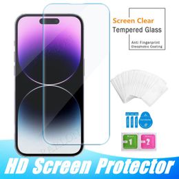 Wholesale Tempered Glass Screen Protector For iPhone 14 Pro Max 13 mini 12 11 XR XS X 8 7 Plus Samsung Galaxy A32 A52 A72 A33 A53 A73 A21S S21 FE Edition Film 9H Anti shatter
